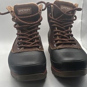 Duck Boots. Sperry Top-Sider Men's Leather Insulated Brown/Black Size 9
